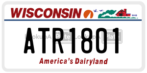 ATR1801  license plate in WI