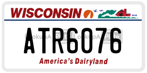 ATR6076  license plate in WI