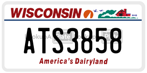 ATS3858  license plate in WI