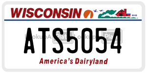 ATS5054  license plate in WI
