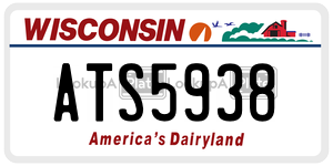 ATS5938  license plate in WI