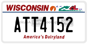 ATT4152  license plate in WI