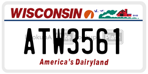 ATW3561  license plate in WI