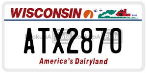 ATX2870  license plate in WI