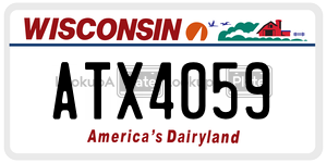 ATX4059 license plate in Wisconsin