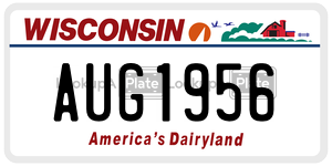 AUG1956  license plate in WI