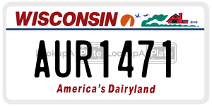 AUR1471  license plate in WI