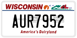 AUR7952  license plate in WI