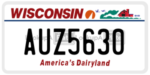 AUZ5630 license plate in Wisconsin