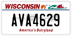 AVA4629  license plate in WI
