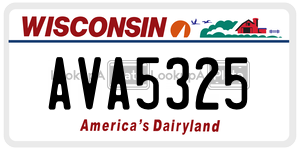 AVA5325  license plate in WI
