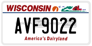 AVF9022  license plate in WI