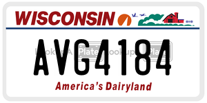 AVG4184  license plate in WI