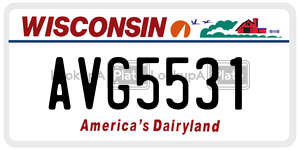 AVG5531  license plate in WI