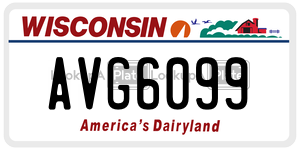 AVG6099 license plate in Wisconsin