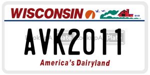AVK2011  license plate in WI