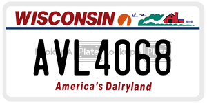 AVL4068  license plate in WI