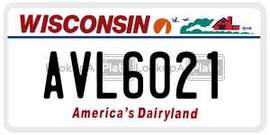 AVL6021  license plate in WI
