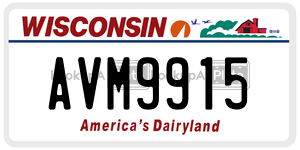 AVM9915  license plate in WI