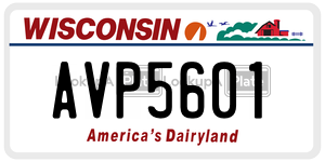AVP5601  license plate in WI