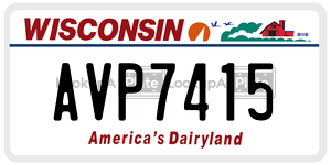 AVP7415  license plate in WI