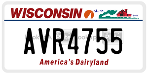 AVR4755  license plate in WI