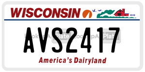 AVS2417  license plate in WI