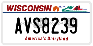 AVS8239  license plate in WI