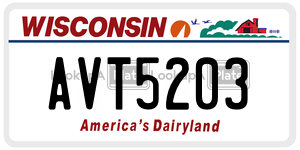 AVT5203  license plate in WI