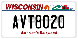 AVT8020  license plate in WI