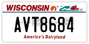 AVT8684  license plate in WI