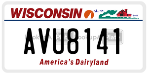 AVU8141  license plate in WI