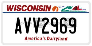 AVV2969 license plate in Wisconsin