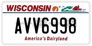 AVV6998  license plate in WI