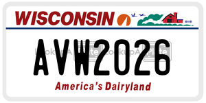 AVW2026  license plate in WI