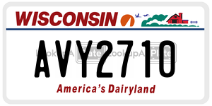AVY2710  license plate in WI