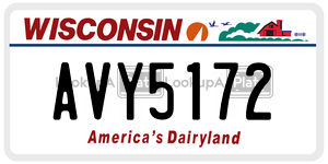 AVY5172  license plate in WI