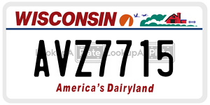 AVZ7715  license plate in WI