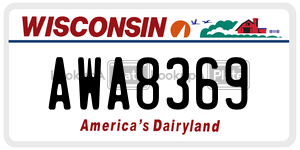AWA8369  license plate in WI