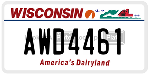AWD4461  license plate in WI