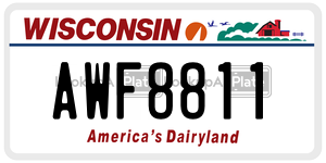 AWF8811  license plate in WI