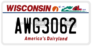 AWG3062  license plate in WI