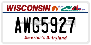 AWG5927  license plate in WI