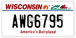 AWG6795  license plate in WI