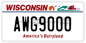 AWG9000  license plate in WI