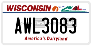 AWL3083  license plate in WI