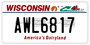 AWL6817  license plate in WI