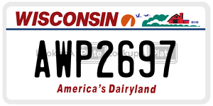 AWP2697  license plate in WI