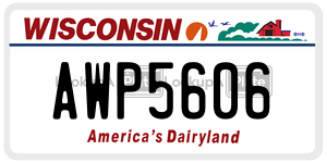 AWP5606  license plate in WI