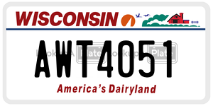 AWT4051  license plate in WI